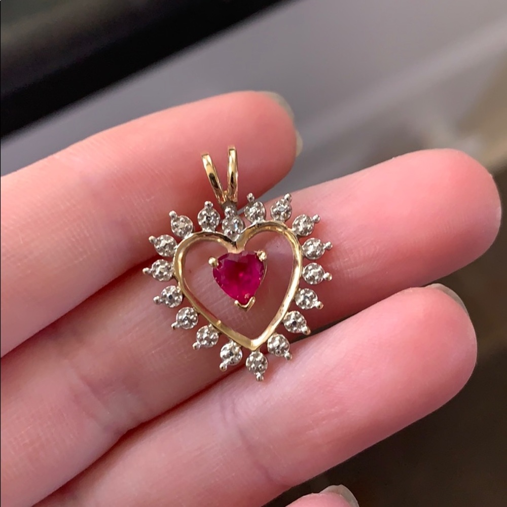 Ruby diamond necklace